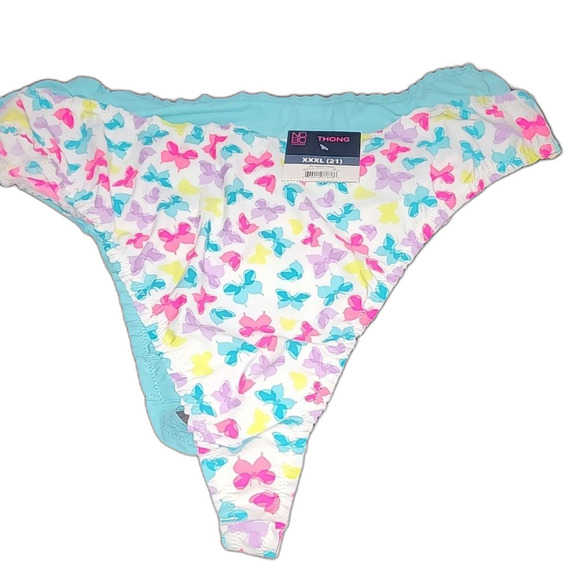 No Boundaries Juniors Freecut Ruffle Thong, Size XXXL(21) - Picture 7 of 9